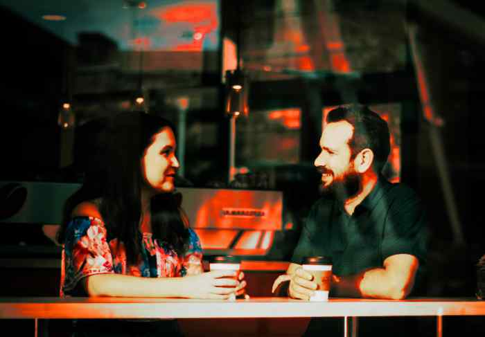 Couple at café
