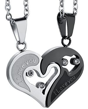 Couples heart pendant