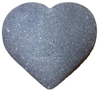 Heart shaped river stone
