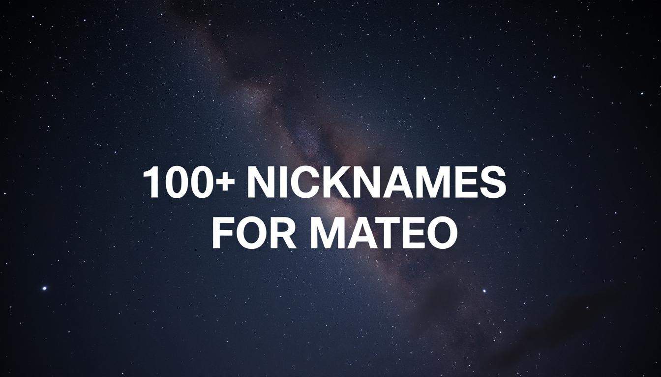 100+ Nicknames for Mateo (+ Meaning, Symbolism, Expert Tips on Choosing the Perfect Nickname)