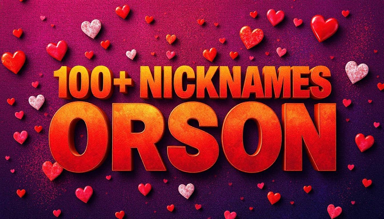 Best Orson Nicknames (150+): From Classic to Clever Wordplay