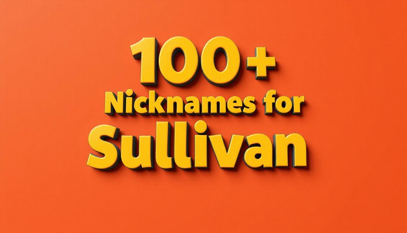 150+ Creative Nicknames for Sullivan – in 20+ Categories